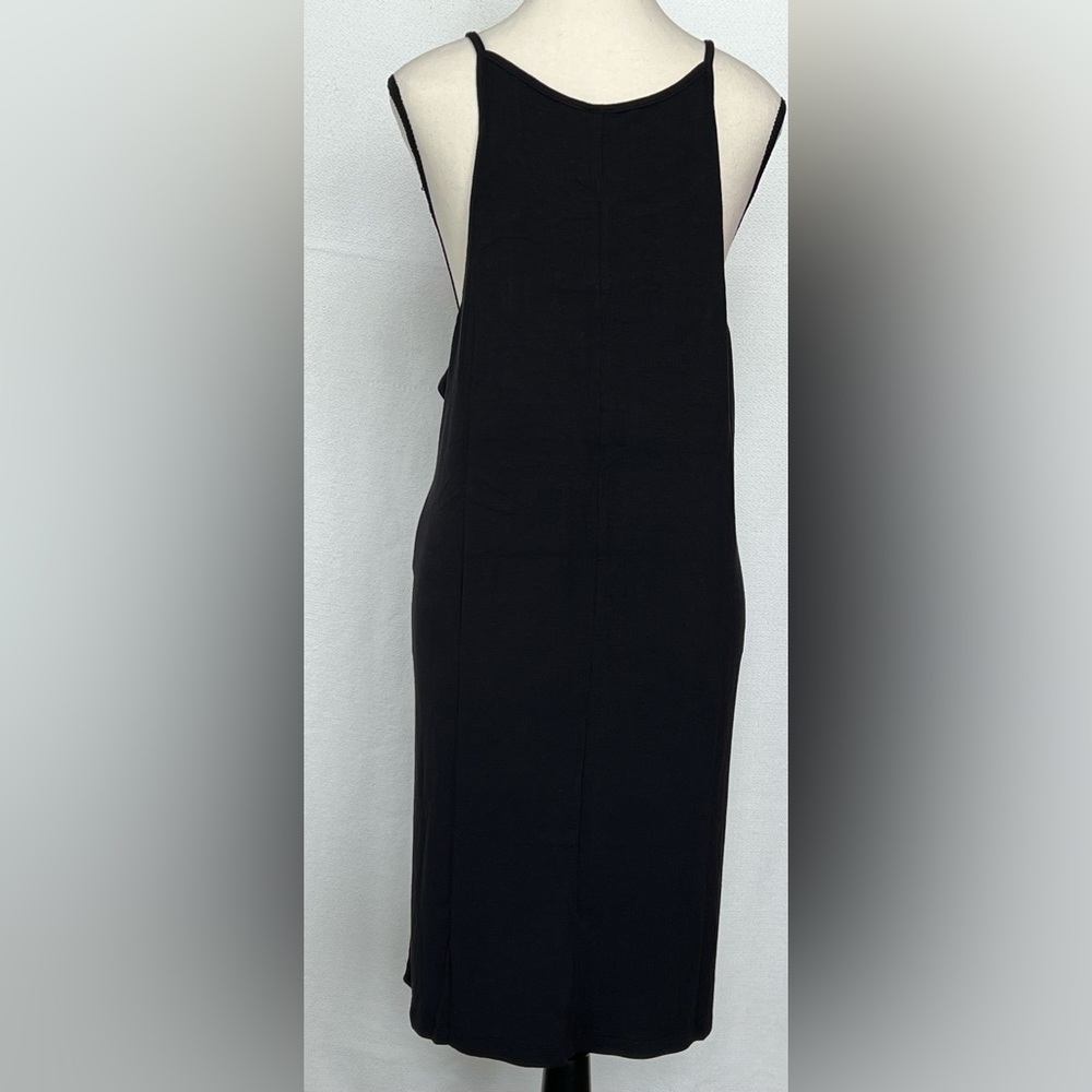 NWT Athleta Black Well Rested Ribbed Sleep Dress Large - Picture 5 of 5